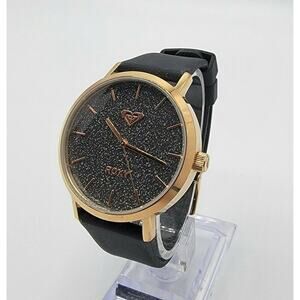 Ladies Roxy "The Royal" Rose Gold SS Grey Glitter Quartz Watch New Battery